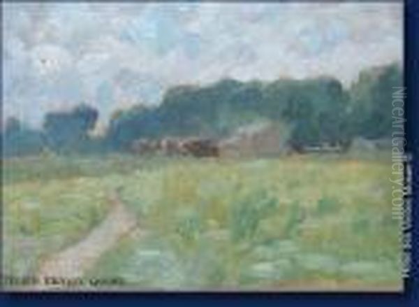 Paysage Decampagne Oil Painting by Ernest Quost