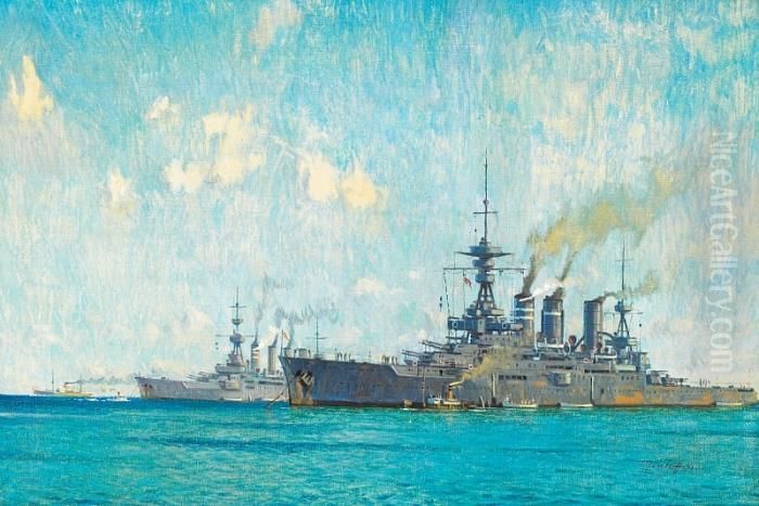 Seascape Oil Painting by Victor H.W. Qvistorff