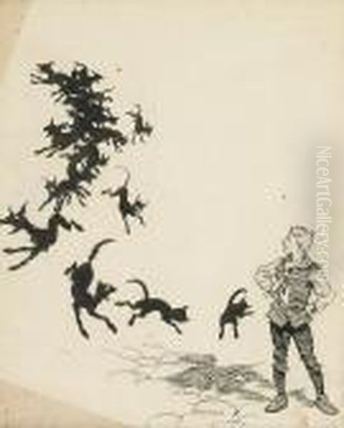 The Youth Who Could Not Shiver And Shake Oil Painting by Arthur Rackham
