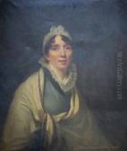Raeburn,
Ra Portrait Of Helen Renny Quarter Length, Wearing A Green Dress Oil Painting by Sir Henry Raeburn