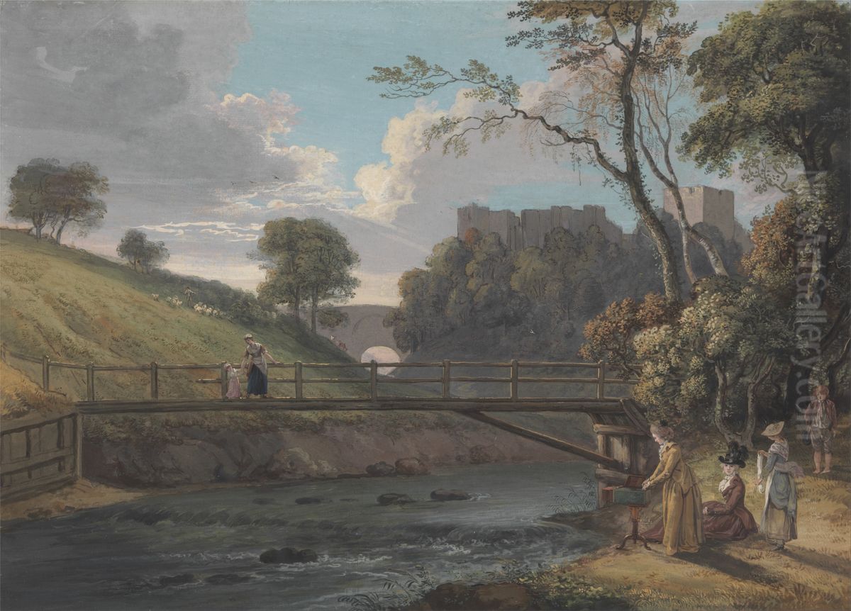 Roslin Castle, Midlothian Oil Painting by Paul Sandby