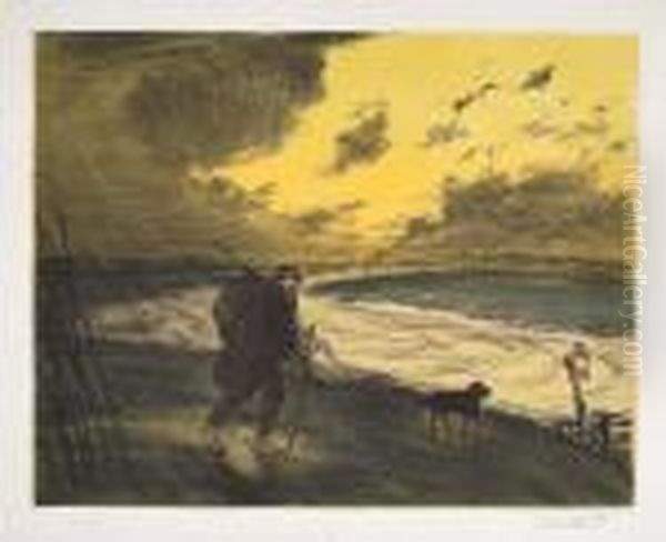 L'orage Oil Painting by Jean-Francois Raffaelli