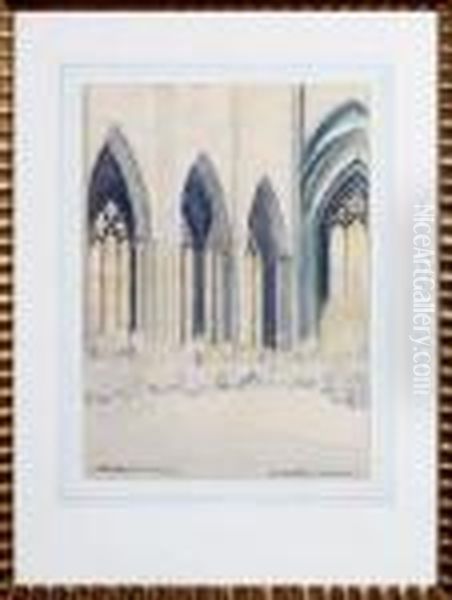 An Impression In Old Evreux Oil Painting by Victor Noble Rainbird