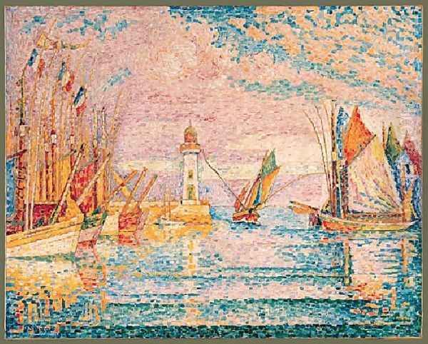 Lighthouse Groix Oil Painting by Paul Signac