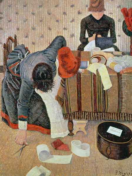The Milliner, 1885 Oil Painting by Paul Signac