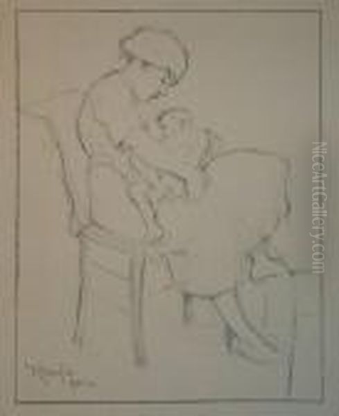 Maternite Oil Painting by Armand Rassenfosse