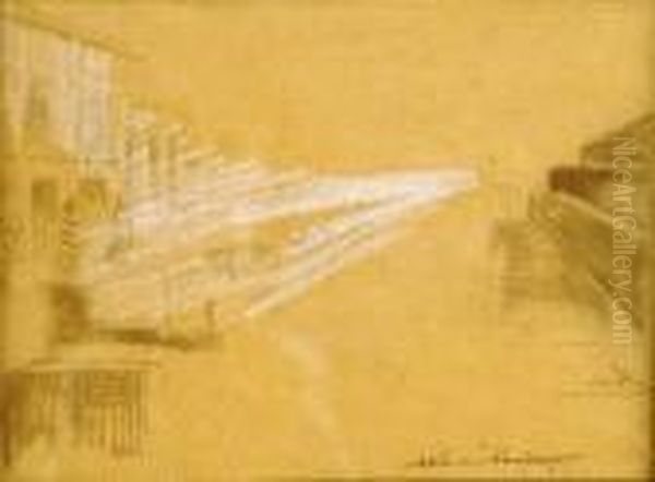 Canal Egyptien Oil Painting by Armand Rassenfosse