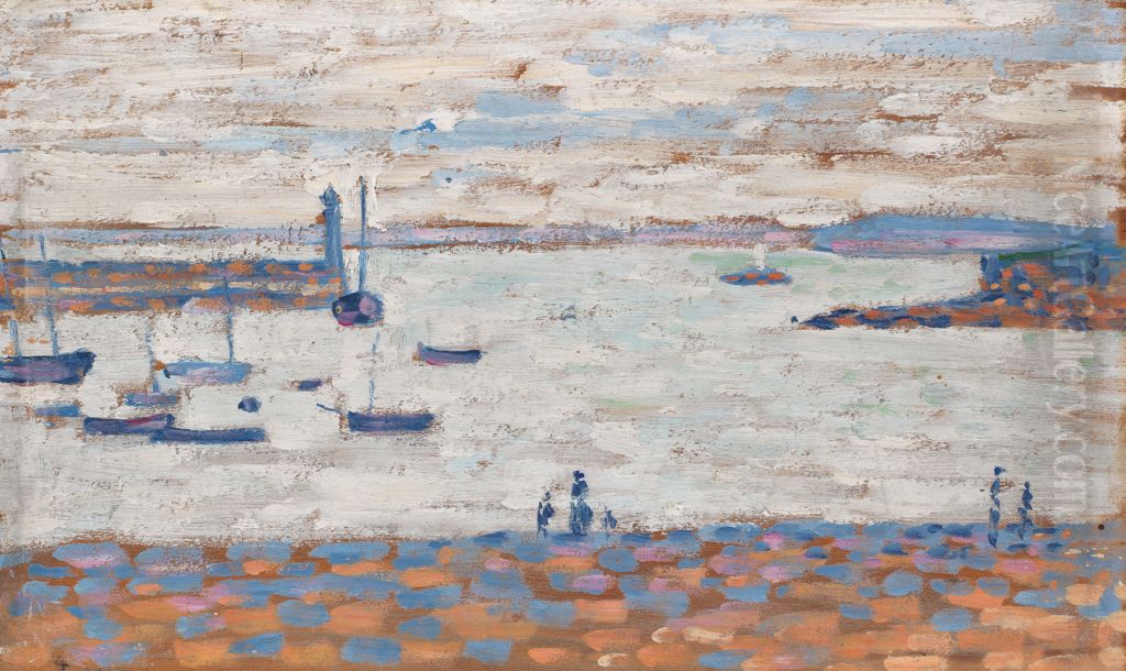 The Entry to the Port, Portrieux Oil Painting by Paul Signac