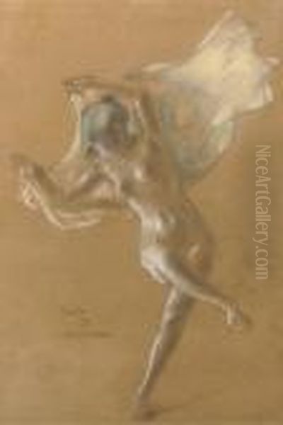 The Dancer - A Study Oil Painting by Armand Rassenfosse