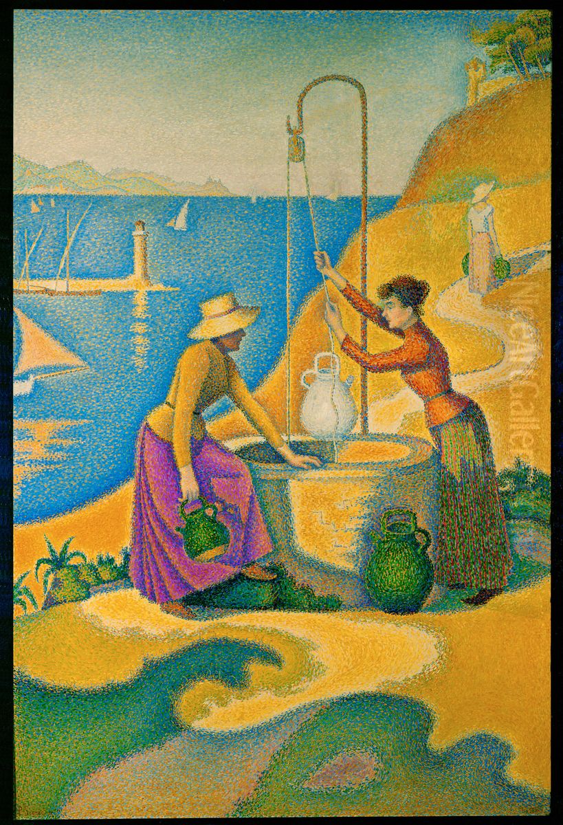 Women at the Well Oil Painting by Paul Signac