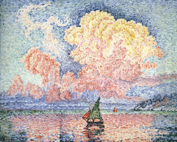 The Pink Cloud, Antibes Oil Painting by Paul Signac