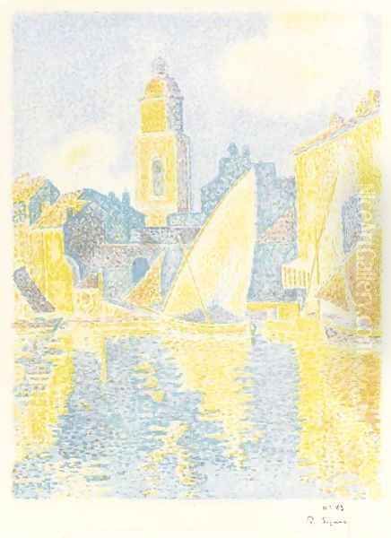 Saint-Tropez Le Port Oil Painting by Paul Signac