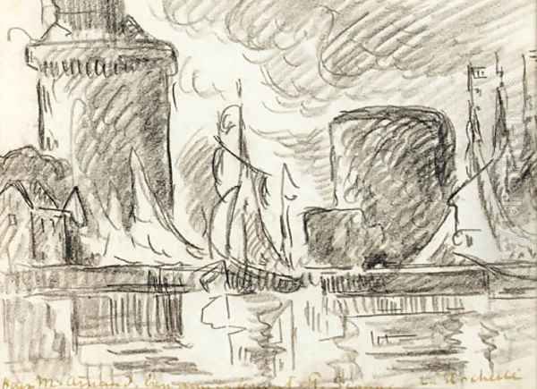 Port de la Rochelle Oil Painting by Paul Signac