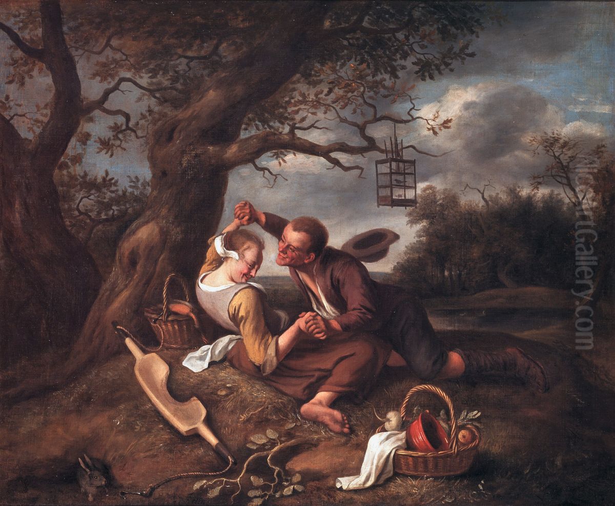 Merry Couple Oil Painting by Jan Steen