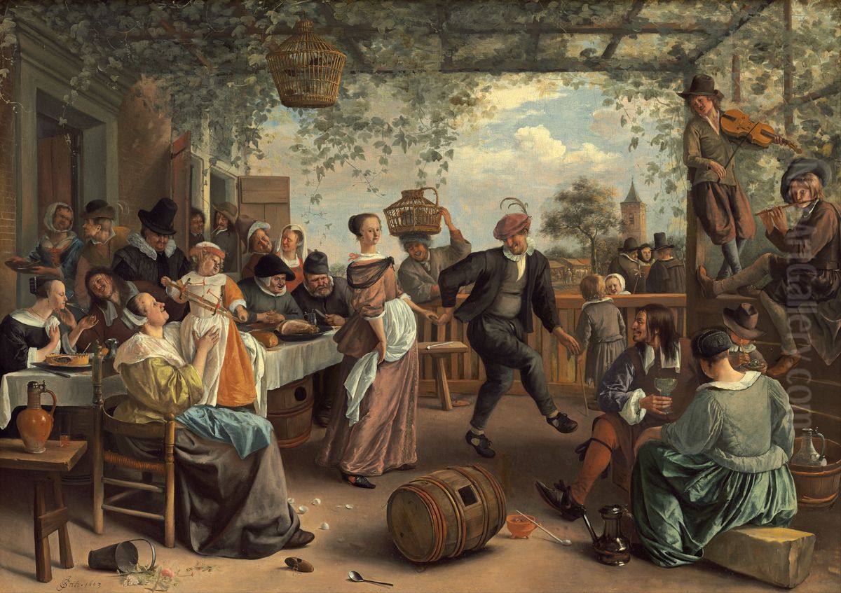 The Dancing Couple Oil Painting by Jan Steen