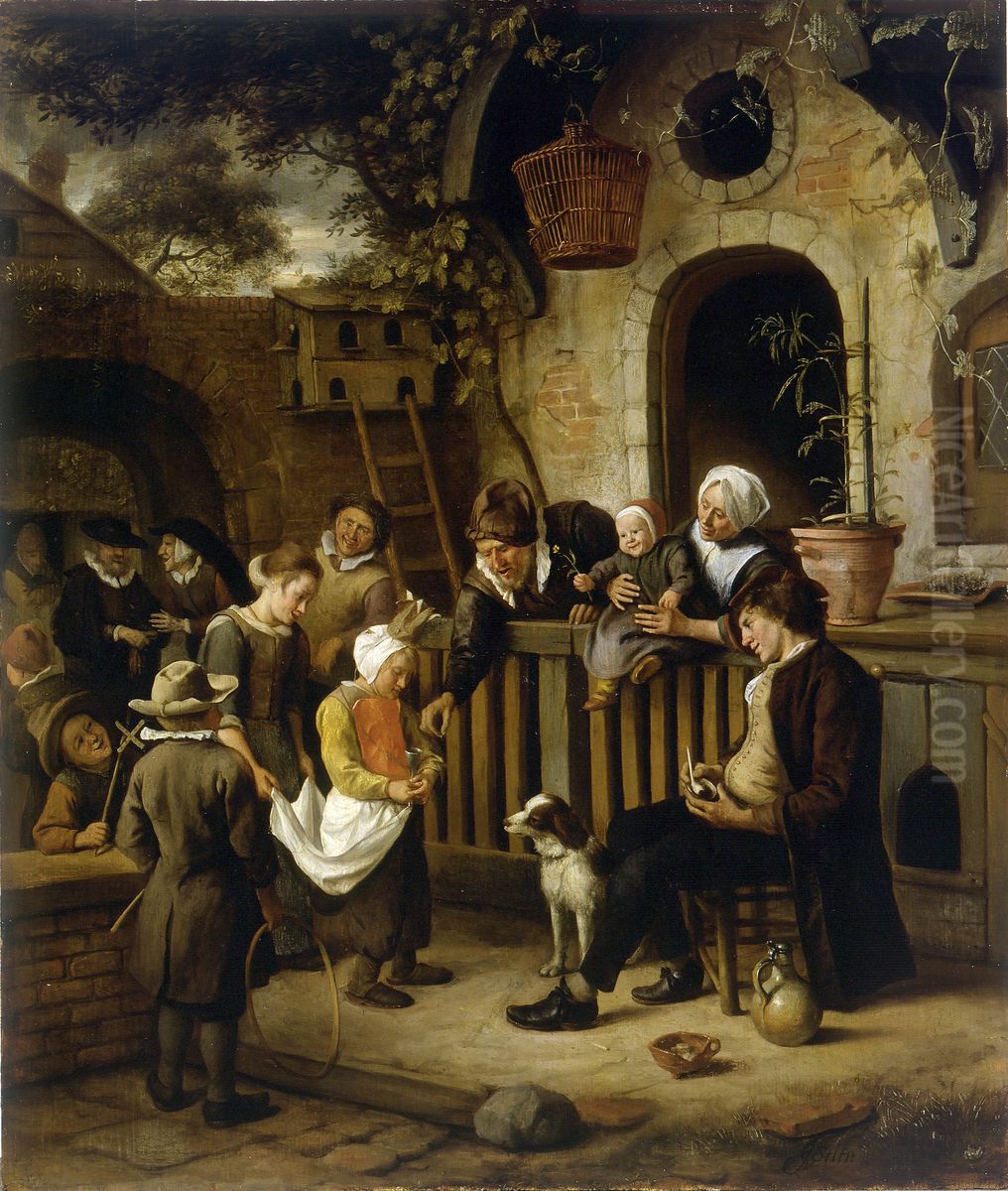 The Little Alms Collector Oil Painting by Jan Steen