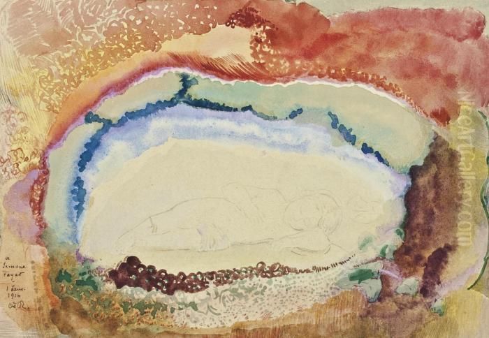 L'enfant Endormi Oil Painting by Odilon Redon