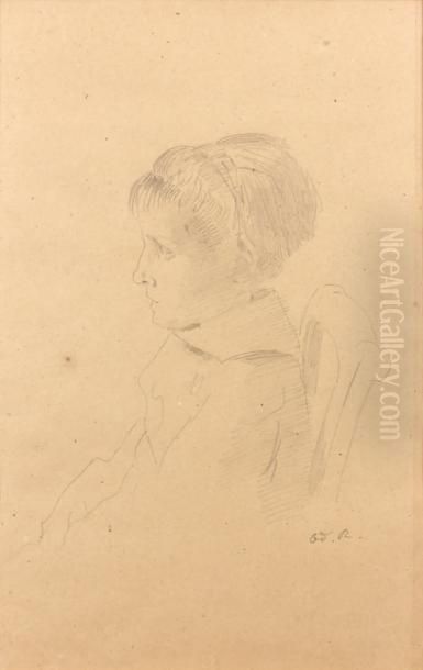 Profil Presume De Camille Redon Oil Painting by Odilon Redon