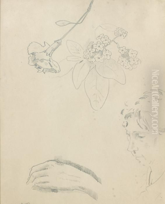 Odilon Redon A Lugano Oil Painting by Odilon Redon