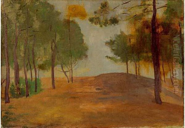 Paysage Aux Grands Arbres Oil Painting by Odilon Redon