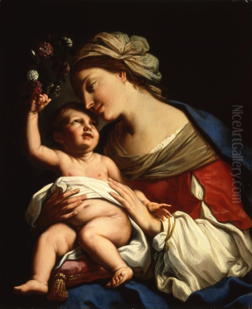 Virgin and Child Oil Painting by Elisabetta Sirani