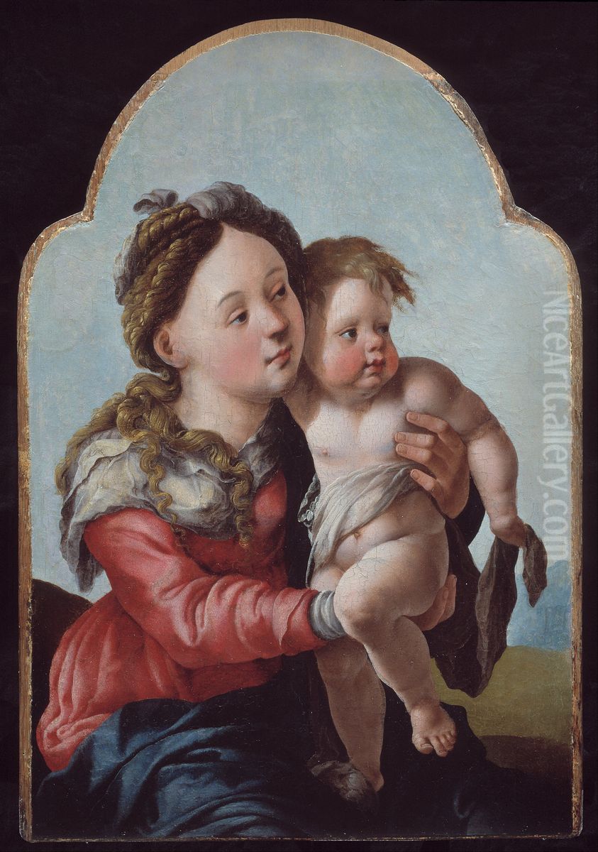 Madonna and Child Oil Painting by Jan Van Scorel