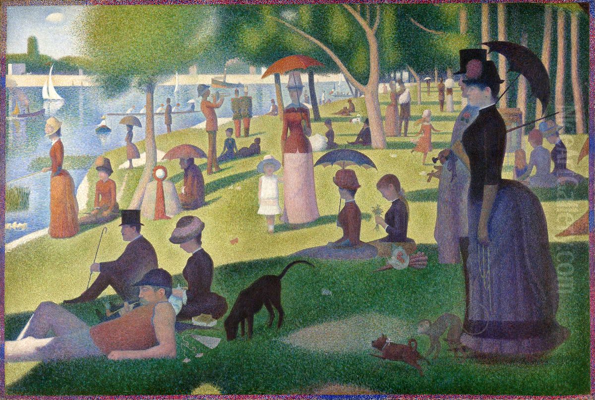 A Sunday Afternoon on the Island of La Grande Jatte Oil Painting by Georges Seurat