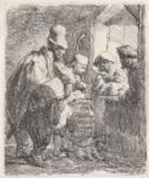 Die Wandernden Musikanten Oil Painting by Harmenszoon van Rijn Rembrandt