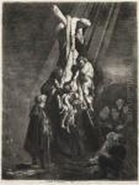 The Descent From The Cross Oil Painting by Harmenszoon van Rijn Rembrandt