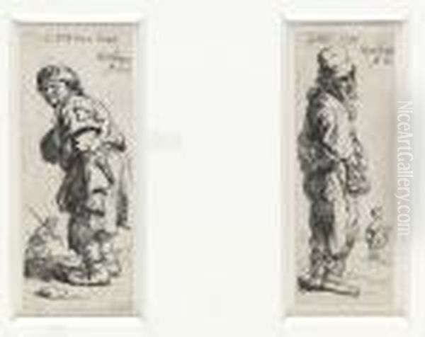 A Peasant Calling Out 'tis Vinnich Hout' Oil Painting by Harmenszoon van Rijn Rembrandt