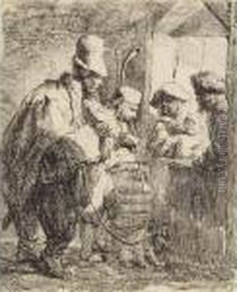 The Strolling Musicians Oil Painting by Harmenszoon van Rijn Rembrandt