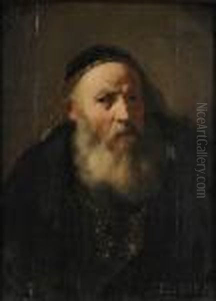 Copy Of 
A Rabbi With A Cap Oil Painting by Harmenszoon van Rijn Rembrandt