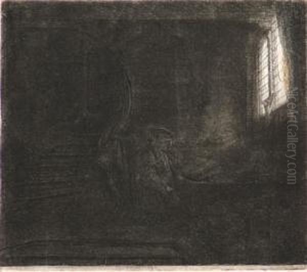 St. Jerome In A Dark Chamber Oil Painting by Harmenszoon van Rijn Rembrandt