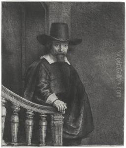 Ephraim Bonus, Jewish Physician Oil Painting by Harmenszoon van Rijn Rembrandt
