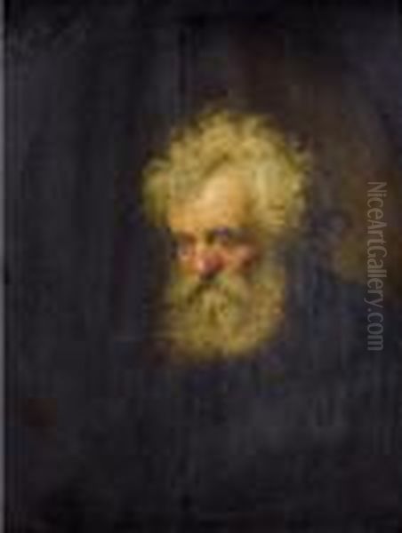 Head Of An Older Gentleman Oil Painting by Harmenszoon van Rijn Rembrandt