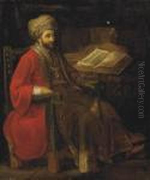 King David In Contemplation Oil Painting by Harmenszoon van Rijn Rembrandt