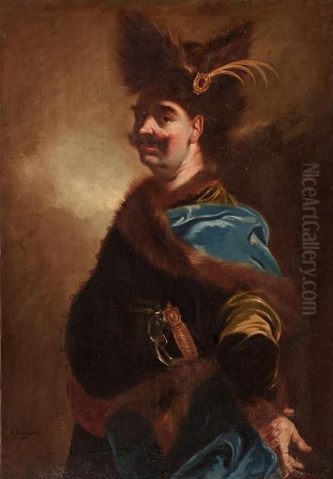 Retrato De Un Caballero Vestido A La Oriental Oil Painting by Harmenszoon van Rijn Rembrandt