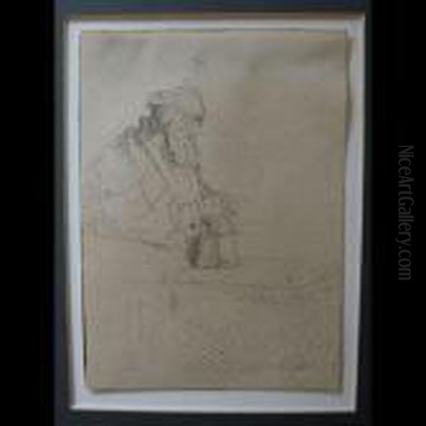 Old Man In Mediation Oil Painting by Harmenszoon van Rijn Rembrandt