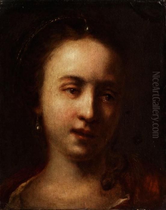 Kopfbildnis Der Lukretia Oil Painting by Harmenszoon van Rijn Rembrandt