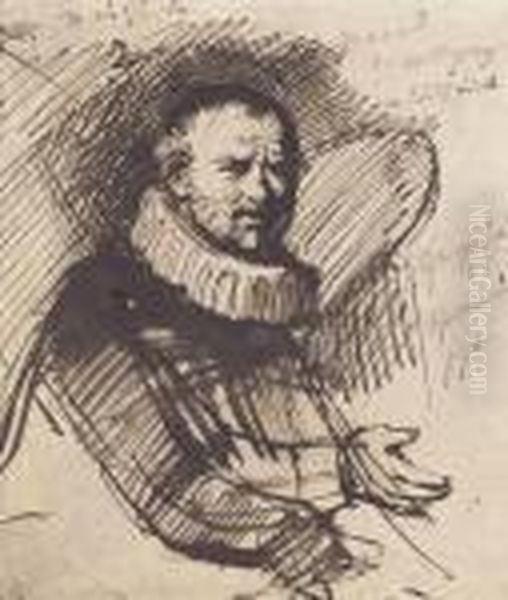 Portrait Of A Man Indistinctly Oil Painting by Harmenszoon van Rijn Rembrandt