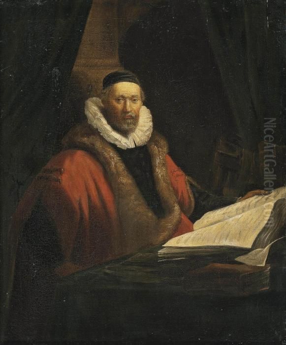 Portrait Of A Gentleman Oil Painting by Harmenszoon van Rijn Rembrandt