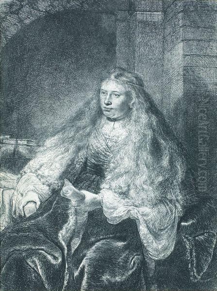  La Grande Mariee Juive  Oil Painting by Harmenszoon van Rijn Rembrandt