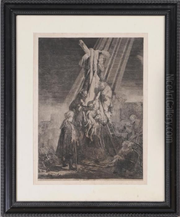 The Descent From The Cross Oil Painting by Harmenszoon van Rijn Rembrandt