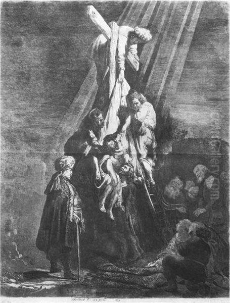 Descente De Croix. Oil Painting by Harmenszoon van Rijn Rembrandt