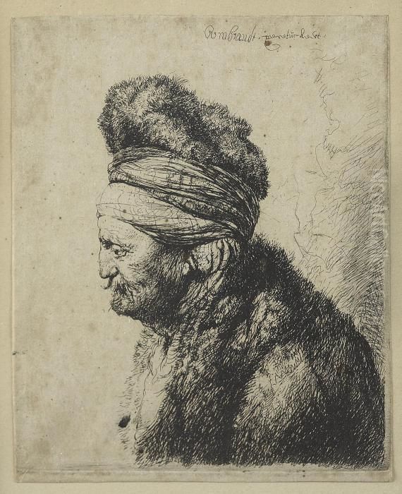 Second Oriental Head Oil Painting by Harmenszoon van Rijn Rembrandt