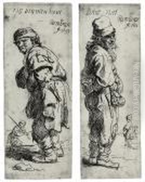 A Peasant Calling Out 'tis Vinnich Kout' Oil Painting by Harmenszoon van Rijn Rembrandt