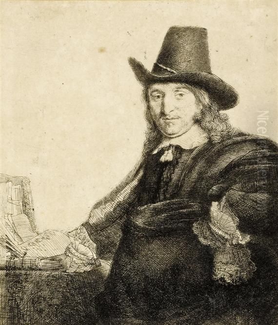 Portrait Of The Painter Jan Asselyn Oil Painting by Harmenszoon van Rijn Rembrandt