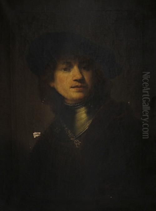 Portrait Of Rembrandt As A Young Man Oil Painting by Harmenszoon van Rijn Rembrandt