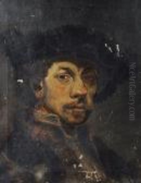Portrait Of The Artist Oil Painting by Harmenszoon van Rijn Rembrandt
