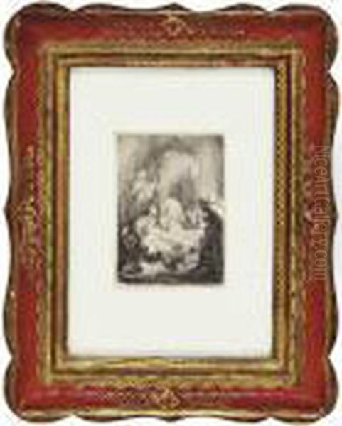 The Circumcision: Small Plate Oil Painting by Harmenszoon van Rijn Rembrandt